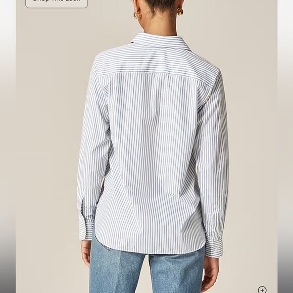 J.Crew Jules classic-fit shirt in striped cotton poplin - Picture 2 of 7